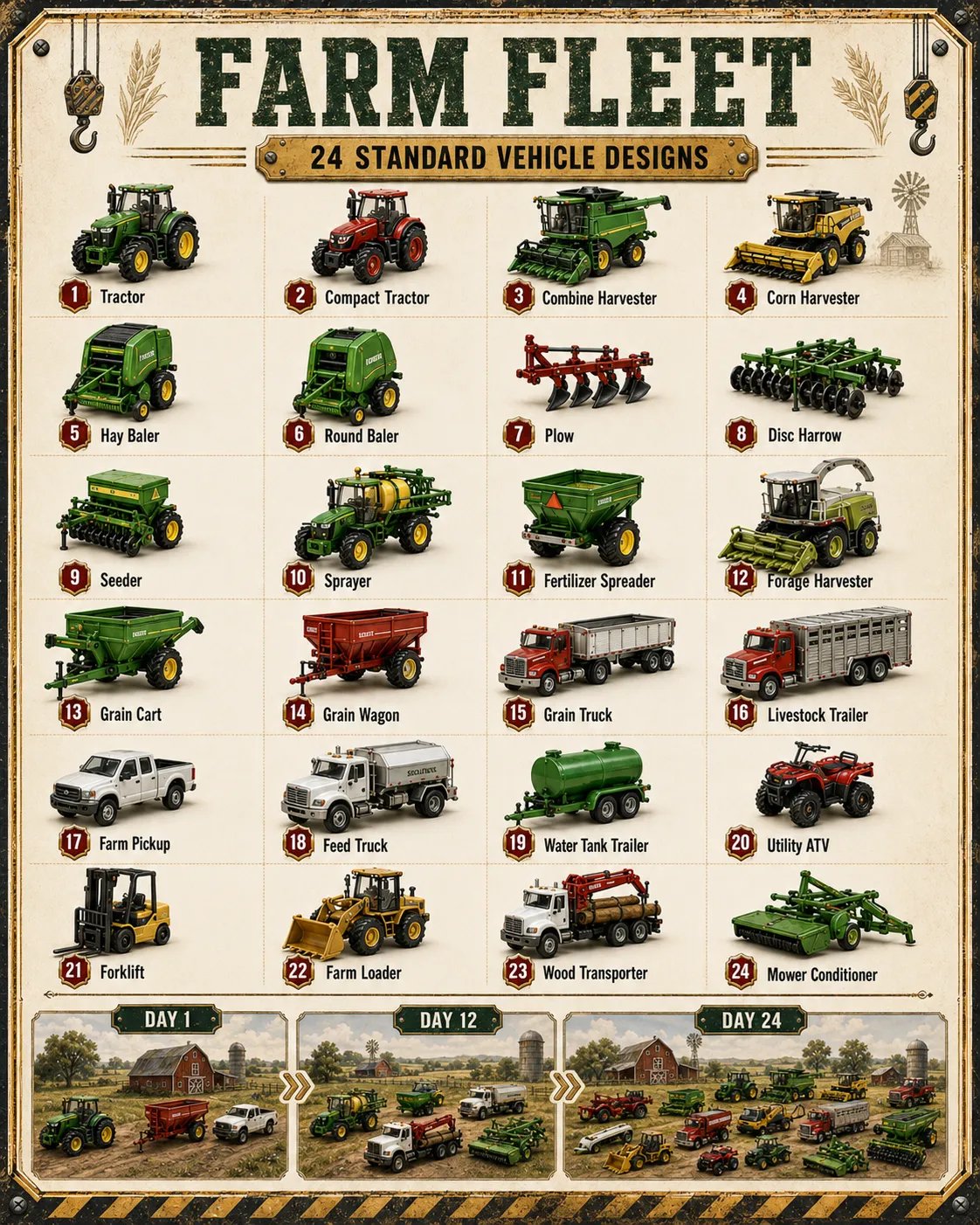 CHRISTMAS SPECIAL OFFER: 50% OFF - 🎁 🎄 24-Day Vehicle Advent Calendar: Build Your Own Fleet🚒