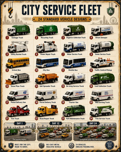 CHRISTMAS SPECIAL OFFER: 50% OFF - 🎁 🎄 24-Day Vehicle Advent Calendar: Build Your Own Fleet🚒