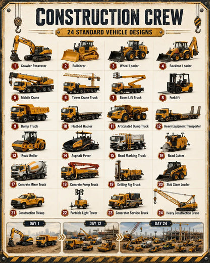 CHRISTMAS SPECIAL OFFER: 50% OFF - 🎁 🎄 24-Day Vehicle Advent Calendar: Build Your Own Fleet🚒