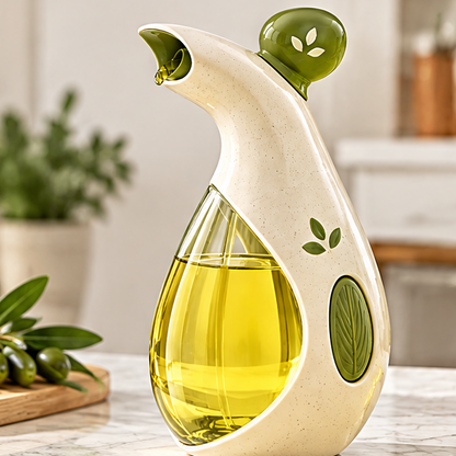 2-in-1 Glass Oil Dispenser and Mister Bottle - 300ml Dual-Function Oil Pourer & Spray Bottle for Cooking, Air Fryer, BBQ, Salad, & Kitchen Counter