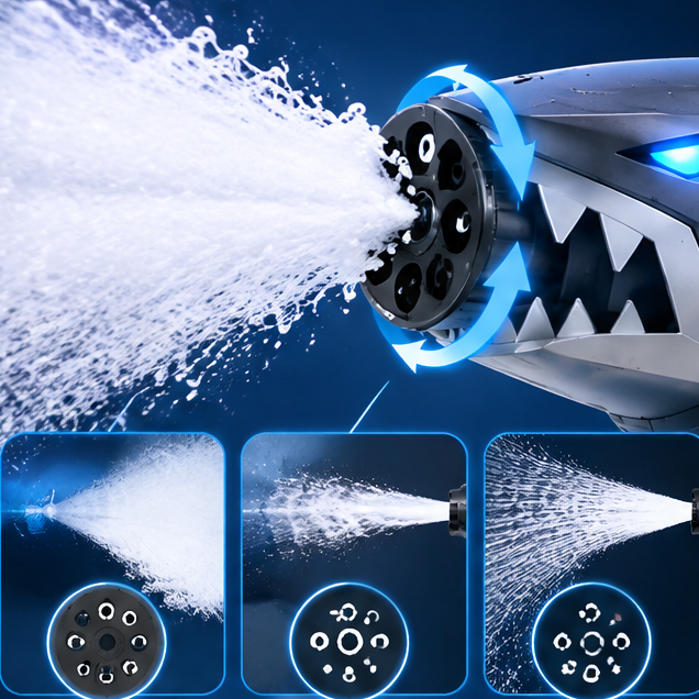 2L Shark Handheld Foam Sprayer - High-Pressure Manual Pump Foam Cannon, Adjustable Nozzle Car Wash Sprayer Bottle for Auto Detailing, Windows, & Outdoor Cleaning