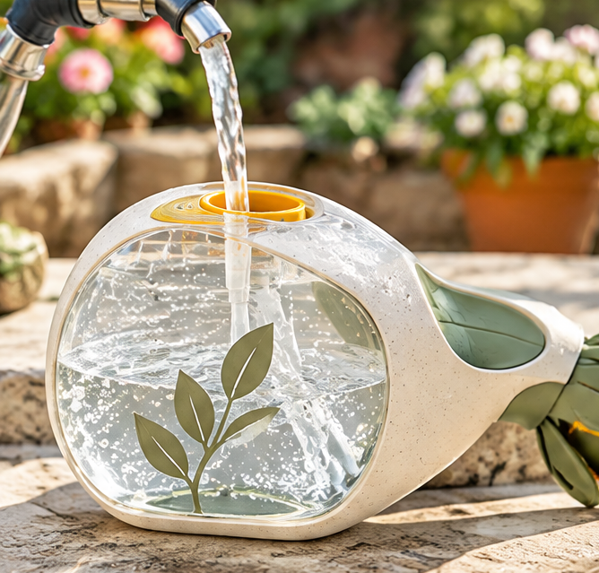 Electric Plant Sprayer Bottle with Flower Nozzle - Automatic Fine Mist Garden Watering Can with Clear Water Window for Indoor Plants, Flowers, & Lawn