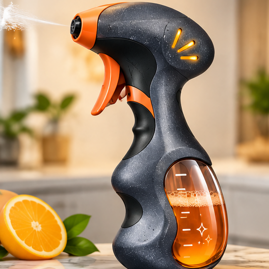Handheld Kitchen Degreasing Foam & Liquid Spray Cleaner - Ergonomic Heavy-Duty Power Sprayer Bottle for Stove Tops, Range Hoods, Counters, & Oven Care