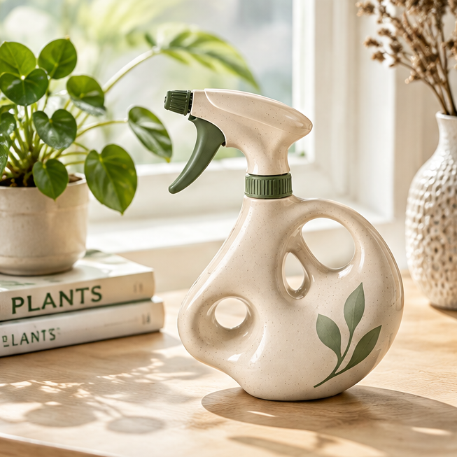 Minimalist Ceramic-Look Plant Water Sprayer - Fine Mist Spray Bottle for Indoor Plants & Daily Care
