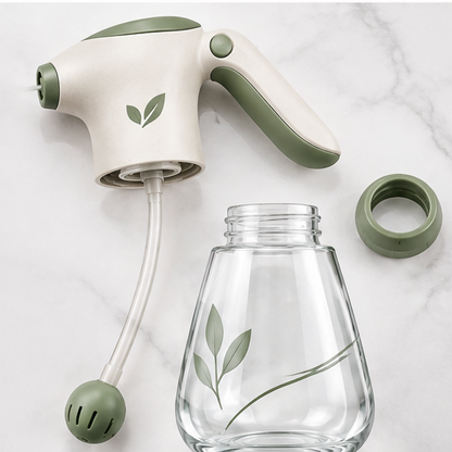 Oil Sprayer for Cooking, Fine Mist Olive Oil Sprayer Bottle with Ergonomic Handle & Gravity Ball Filter, Leakproof Oil Mister Dispenser for Air Fryer, Salad, Baking, BBQ, and Roasting