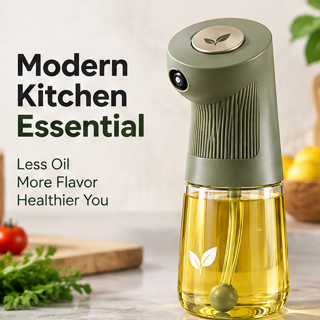 Ultra-Fine Olive Oil Sprayer Bottle for Cooking - 0.1s Fast Spray, Leakproof Glass Oil Mister Dispenser for Air Fryer, BBQ, Salad, & Baking